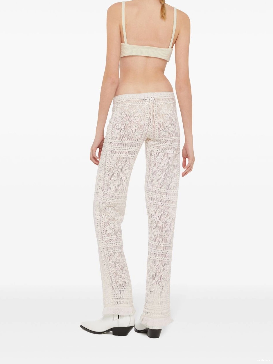 Affordable the Book Alanui Women straight-keg Kiss trousers by 0707
